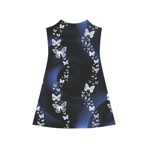 Blue Butterflies Alcestis Slip Dress (Model D05)