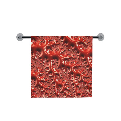 Cool Red Fractal White Lights Bath Towel 30"x56"