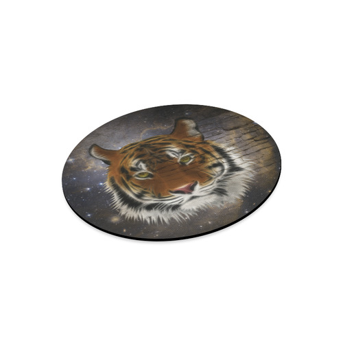 An abstract magnificent tiger Round Mousepad