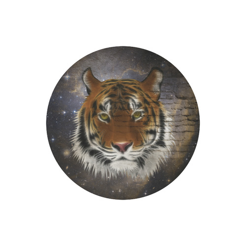 An abstract magnificent tiger Round Mousepad