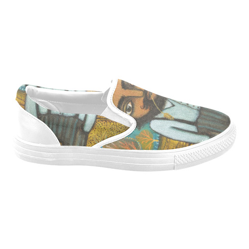 Man on the Field. Ewa Arte Slip-on Canvas Shoes for Men/Large Size (Model 019)