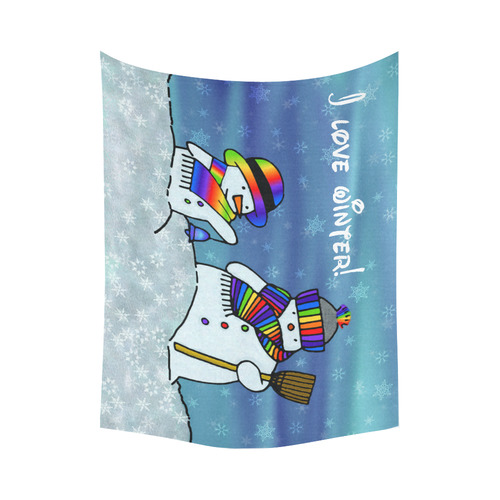 I love winter! Cotton Linen Wall Tapestry 80"x 60"