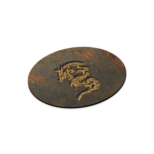 The dragon, tribal Round Mousepad