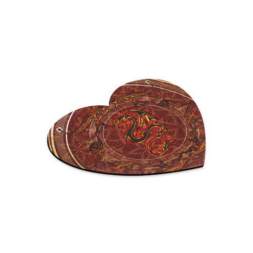 Awesome draogn, red colors Heart-shaped Mousepad