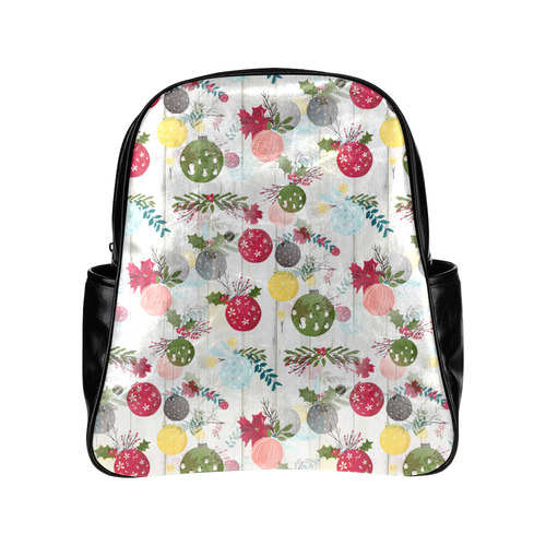 Christmas Balls & Branches Decoration Multi-Pockets Backpack (Model 1636)