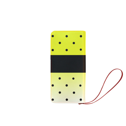 Yellow Polka Dots Women's Clutch Wallet (Model 1637)