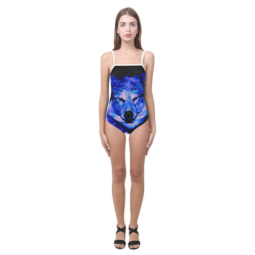 wolf track Strap Swimsuit ( Model S05)