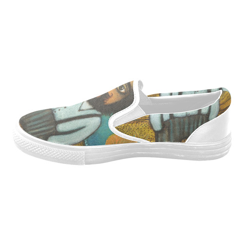 Man on the Field. Ewa Arte Slip-on Canvas Shoes for Men/Large Size (Model 019)