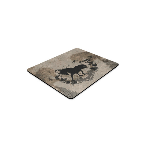 Black horse silohuette Rectangle Mousepad