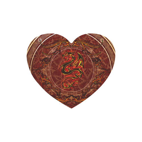 Awesome draogn, red colors Heart-shaped Mousepad