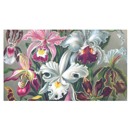 Orchids Ernst Haeckel Flower Nature Fine Art Cotton Linen Tablecloth 60"x 104"