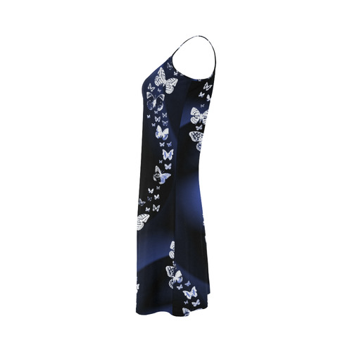 Blue Butterflies Alcestis Slip Dress (Model D05)