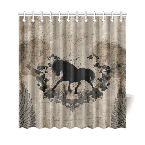 Black horse silohuette Shower Curtain 69"x72"