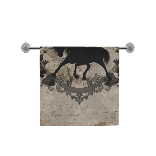 Black horse silohuette Bath Towel 30"x56"