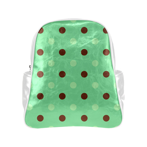 New in shop : original designers Italic mini bag for girl / green with Dots edition Multi-Pockets Backpack (Model 1636)