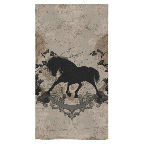 Black horse silohuette Bath Towel 30"x56"