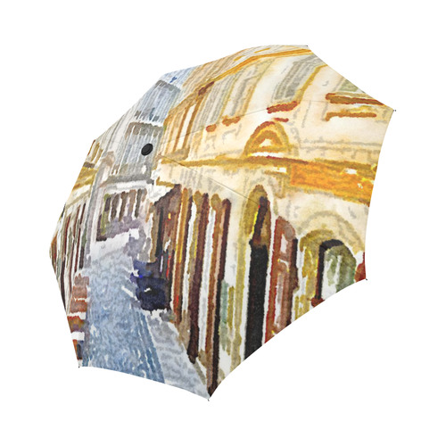 Austria-watercolors, vienna Auto-Foldable Umbrella (Model U04)