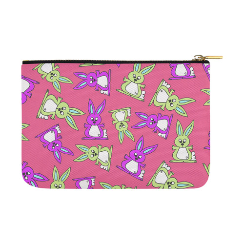 Bright Bunny Rabbit Pattern Carry-All Pouch 12.5''x8.5''