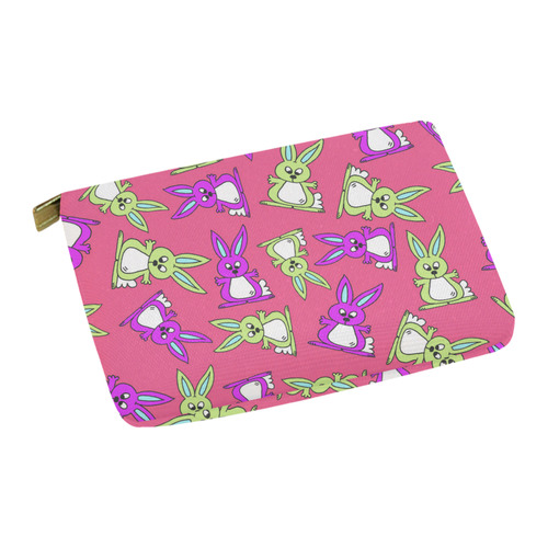 Bright Bunny Rabbit Pattern Carry-All Pouch 12.5''x8.5''