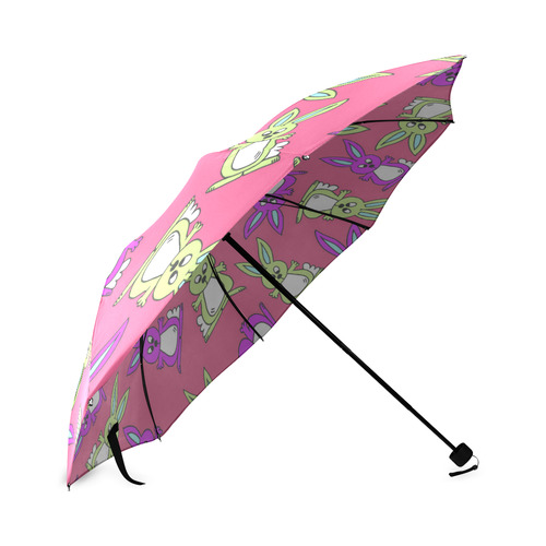 Bright Bunny Rabbit Pattern Foldable Umbrella (Model U01)