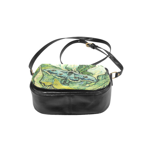 Van Gogh Great Peacock Moth Fine Art Classic Saddle Bag/Small (Model 1648)