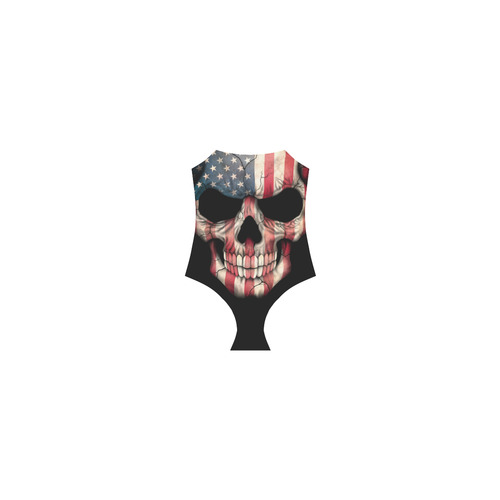 American Flag Skull Strap Swimsuit ( Model S05)