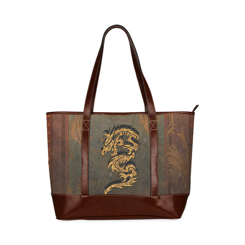 The dragon, tribal Tote Handbag (Model 1642)