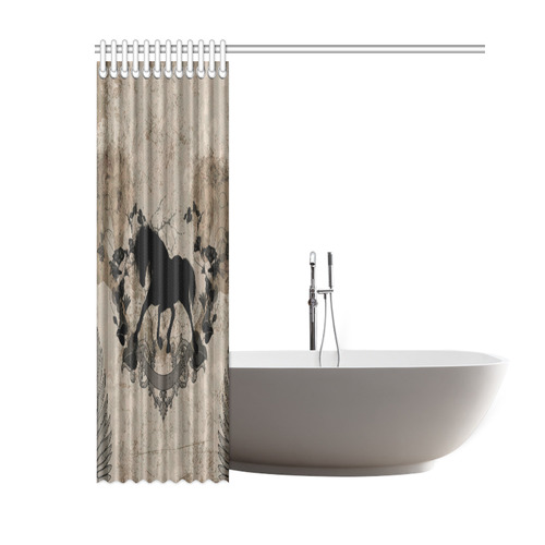 Black horse silohuette Shower Curtain 60"x72"