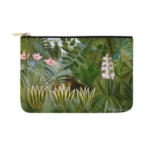 Henri Rousseau Tropical Jungle Animals Flowers Carry-All Pouch 12.5''x8.5''