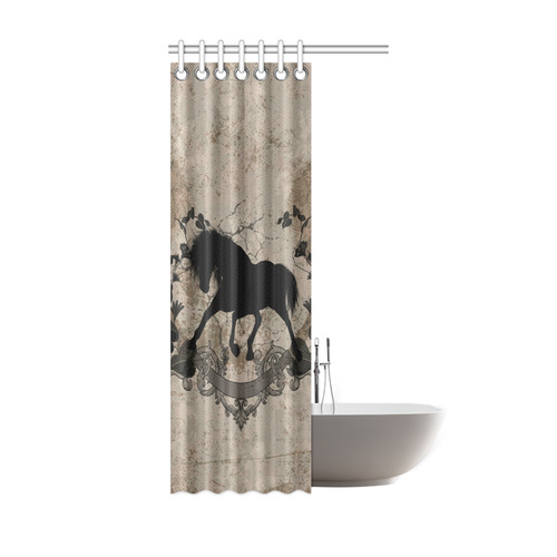 Black horse silohuette Shower Curtain 36"x72"