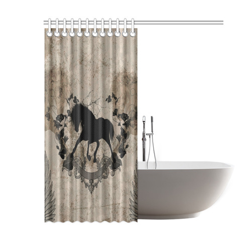 Black horse silohuette Shower Curtain 60"x72"