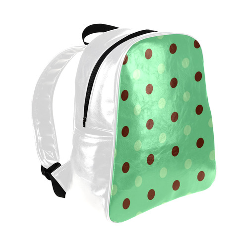 New in shop : original designers Italic mini bag for girl / green with Dots edition Multi-Pockets Backpack (Model 1636)