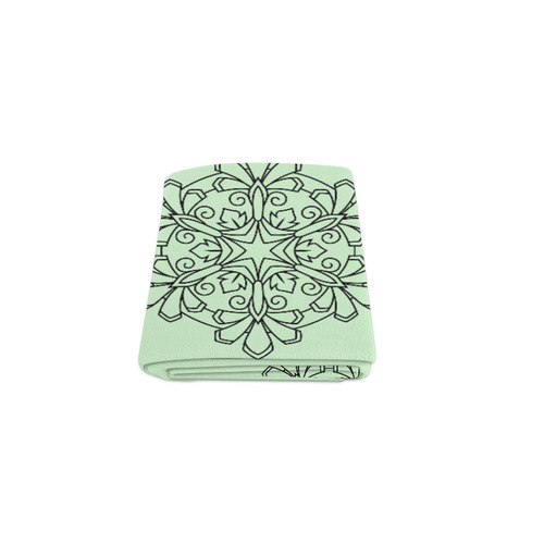 Designers blanket for Bedroom. Sweet green with Mandala art. New in shop! Blanket 40"x50"