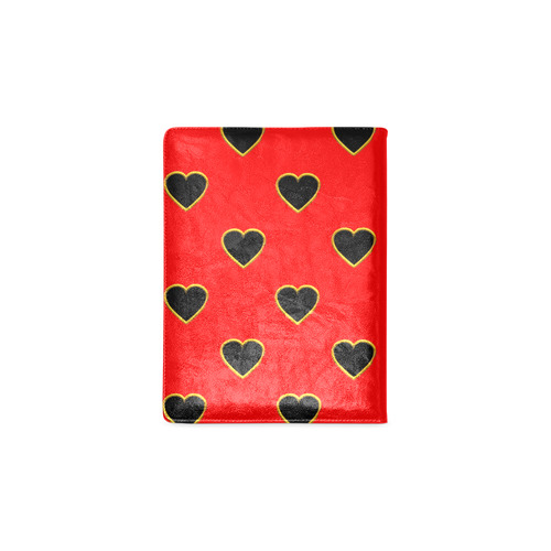 Black Valentine Love Hearts on Red Custom NoteBook B5