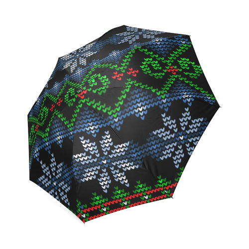Ugly Christmas Sweater Knit Foldable Umbrella (Model U01)