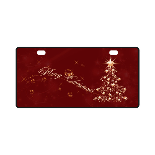 Red Golden Christmastree - Christmas License Plate