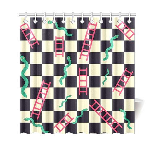 Snakes and Ladders Game Shower Curtain 69"x70"