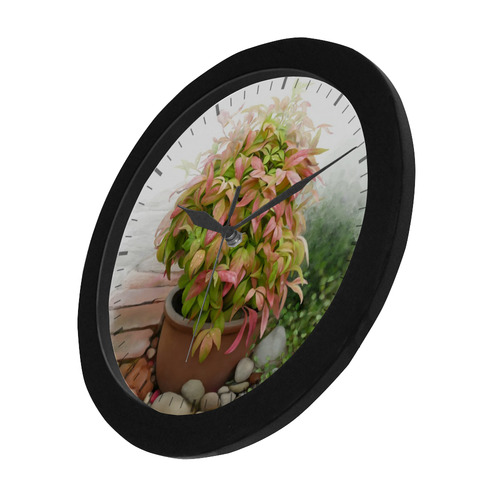 Pot full of colors, watercolors Circular Plastic Wall clock