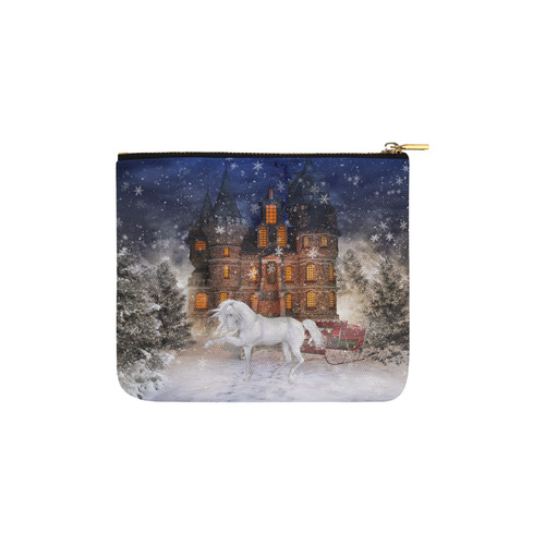 Christmas time A Horse in a dreamy Winterlandscape Carry-All Pouch 6''x5''