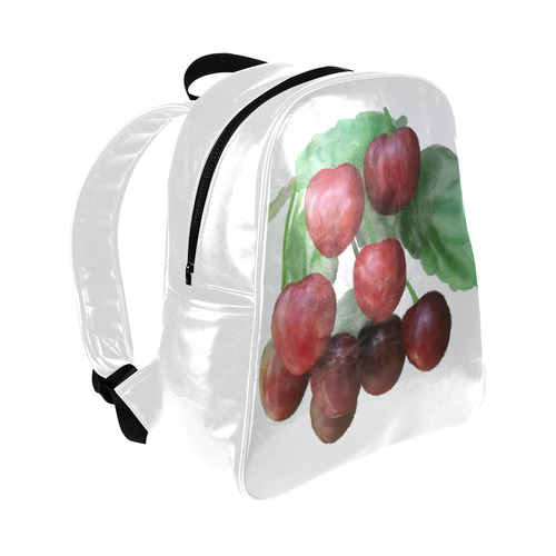 Sour Cherries, watercolor Multi-Pockets Backpack (Model 1636)