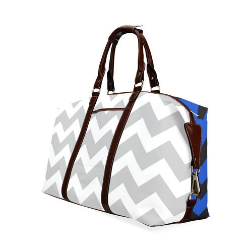 Original vintage designers bag : zig - zag Dark edition / black, blue Classic Travel Bag (Model 1643) Remake