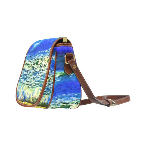 Blue Ocean Waves Saddle Bag/Large (Model 1649)