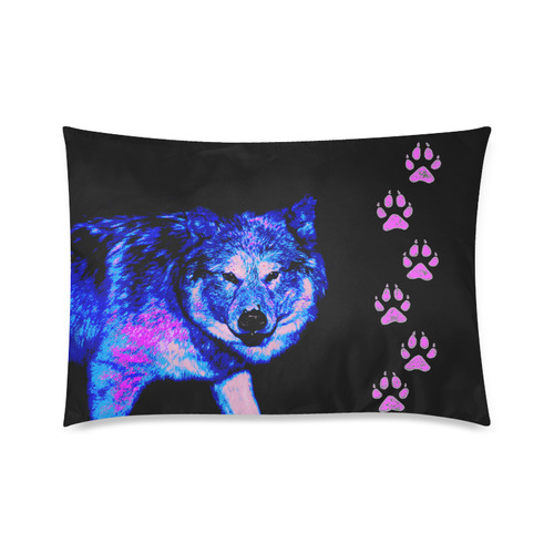 wolf track Custom Zippered Pillow Case 20"x30"(Twin Sides)