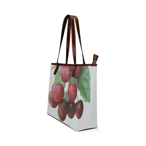 Sour Cherries, watercolor Shoulder Tote Bag (Model 1646)