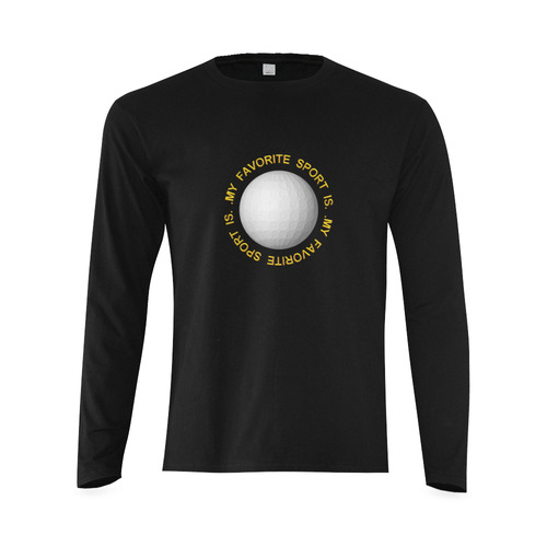 My Favorite Sport is Golf Sunny Men's T-shirt (long-sleeve) (Model T08)