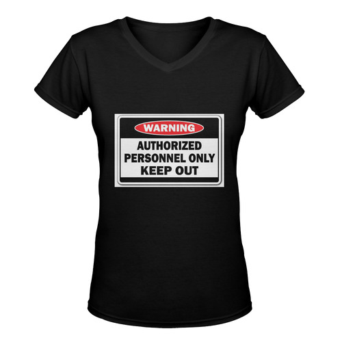Personnel Only Women's Deep V-neck T-shirt (Model T19)