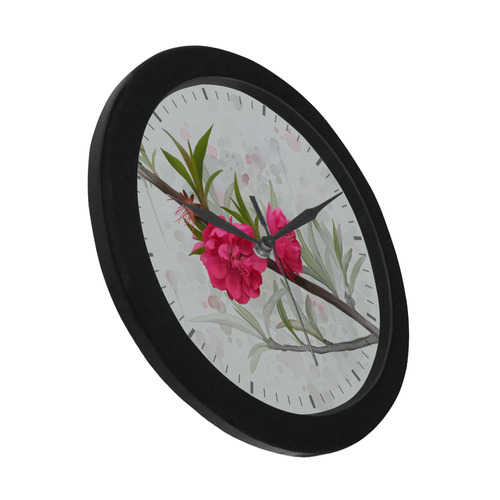 Peach blossom, original watercolors Circular Plastic Wall clock
