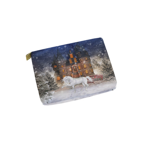 Christmas time A Horse in a dreamy Winterlandscape Carry-All Pouch 6''x5''
