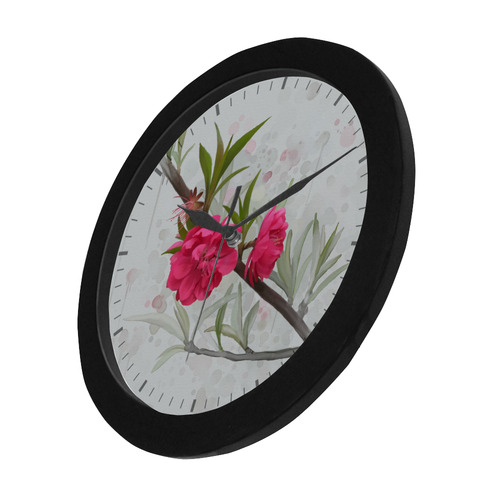 Peach blossom, original watercolors Circular Plastic Wall clock