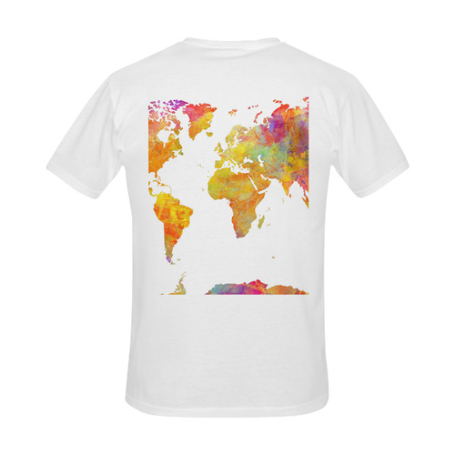 world map Men's Slim Fit T-shirt (Model T13)